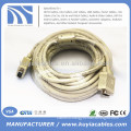 White VGA Cable 15pin For PC Projector 10FT